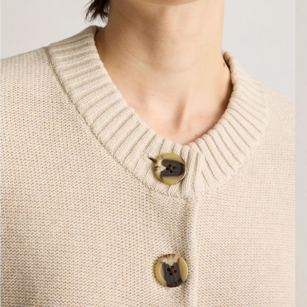 Quince Organic Cotton Cropped Sweater - Picture 2 of 4
